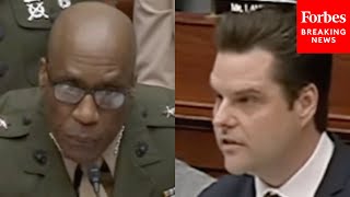 Matt Gaetz Mercillessly Grills Top US General Over Militarys Training Of Coup Leaders In Africa [upl. by Matheny]