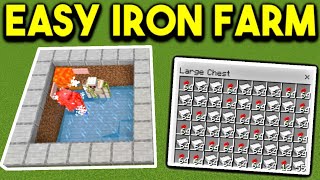 How To Make a Easy IRON FARM In Minecraft Bedrock 120 [upl. by Notxam]