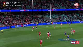 Hayden McLean cracks 200 points for the Sydney Swans  West Coast Eagles vs Sydney Swans [upl. by Denny]