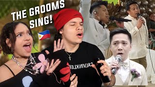 Even the Grooms sing in the Philippines Latinos react to Singing Filipino Weddings [upl. by Geffner]