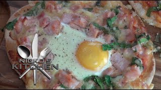 BREAKFAST PIZZAS  Nickos Kitchen [upl. by Anatolio]