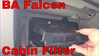 BA Falcon  Cabin filter replacement  pollen Filter  AC Filter [upl. by Zindman]