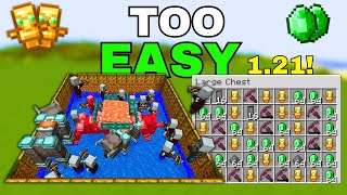 Easiest Minecraft RAID Farm 121  Tutorial [upl. by Blakeley]