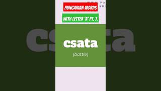 Hungarian Words with Letter A Pt 7 [upl. by Atteuqahc]