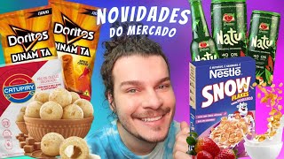 PROVANDO LANÇAMENTOS DE MERCADO  NOVO DORITOS DINAMITA PÃO DE QUEIJO COM CATUPIRY SNOW FLAKES [upl. by Remark981]