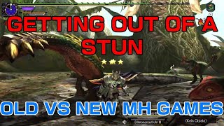 getting out of a stun in Monster Hunter  old vs new [upl. by Odom]