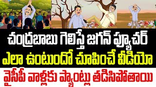 టీడీపీ గెలిస్తే జగన్ ఫ్యూచర్ ఎలా ఉంటుందో చూపించే వీడియోవైసీపీకి ప్యాంట్లు తడిపోతుంది I CBN I Jagan [upl. by Brawley603]