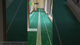 Completed Project Of Mosque Carpets By Fixit Dubai Team  reels shorts [upl. by Gratia]