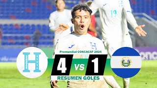 Honduras goleó a El Salvador 41 en una brutal remontada en el Premundial Concacaf 2024 [upl. by Irap72]