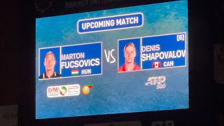 Denis Shapovalov vs Marton Fucsovics introduction in Dubai [upl. by Aihsia]