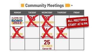 Community Meetings 1025  Bond 2023  Aldine ISD [upl. by Aric]