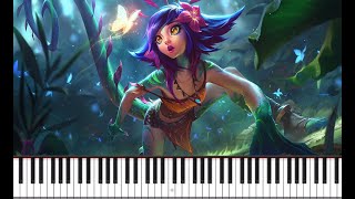 League of Legends Neeko Login Theme full piano tutorial [upl. by Sicnarf]