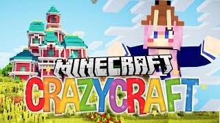 Disney Castle  Ep 3  Minecraft Crazy Craft 30 [upl. by Assyram752]