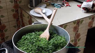 LETS COOK COLLARD GREENS LIBERIAN FOOD  LIBERIA 2021  HelenasQueendom [upl. by Phares]