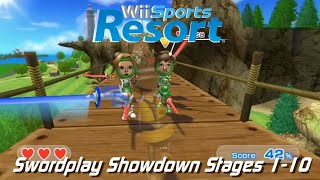 Wii Sports Resort  Swordplay Showdown Stages 110 Untouched [upl. by Daniala587]