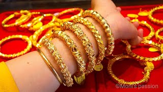 New 2021 GOLD BANGLES WITH PRICE AND WEIGHT  22 K GOLD BALA DESIGNS LATEST HUGE COLLECTIONJEWELRY [upl. by Okika]