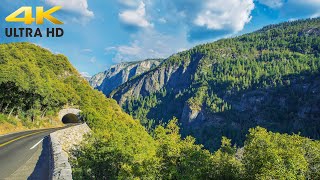 Yosemite Valley Scenic Mountain Drive 4K  Yosemite National Park California [upl. by Ajar]