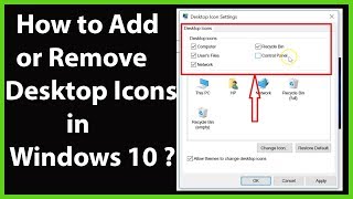 How to Add or Remove Desktop Icons in Windows 10 [upl. by Yseulte]