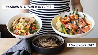 3 Healthy 30 Minute Dinner Recipes [upl. by Wallache]