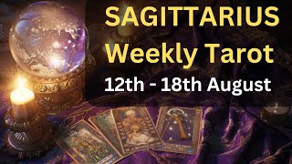 SAGITTARIUS ♐️ WEEKLY TAROT READING MANIFESATION OF WISHES 12th  18th August [upl. by Merkle]