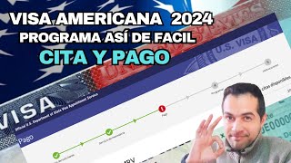 Como programar CITA y PAGO de la VISA AMERICANA 2024✍️ [upl. by Ilrahc792]