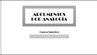 Argumentación por analogía [upl. by Necyrb]