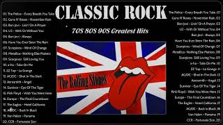 Classic Rock  Best Classic Rock 70s 80s 90s  The Rolling Stones Dire Straits The Hollies ELO [upl. by Notsej848]