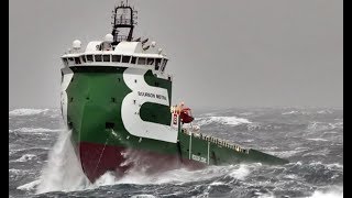 Top 10 ships in storm Part 2 Terrifying Monster Waves [upl. by Wernda]