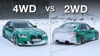 BMW M3 Competition 4WD vs 2WD Winter Test [upl. by Einohtna]