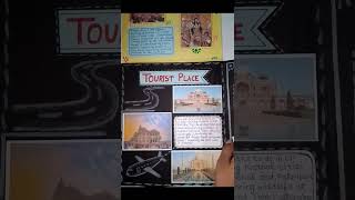 Travel brochure for Uttar Pradesh class 10th English projecthandmade shorts [upl. by Hestia333]