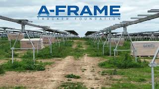 APA Solar  26MW AFrame Tracker Interface with Ground Screw Foundations [upl. by Airdnaed312]