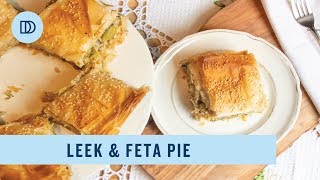 Prassopita Greek Style Leek amp Feta Cheese Pie [upl. by Heloise977]