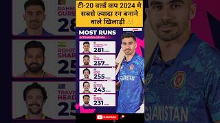 Most runs in t20 WC 2024 viratkohli trendingshortsviralshotsshortsfeedshortst20worldcupt20dc [upl. by Sordnaxela]