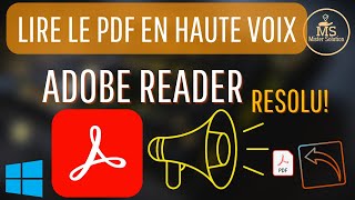 Lecture audio du texte dun document PDF avec Adobe reader [upl. by Nikolas]