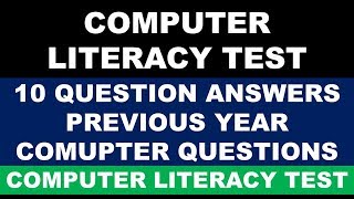 computer literacy test questions and answers in english for clt and cpt exam [upl. by Dewar]