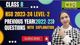 NSO National Science Olympiad SOF Level 2 Class 8 Previous Year 202223 Questions SOF 2023 [upl. by Rodger]