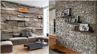 Natural Elegance Stone Wall Decor Ideas For Transforming Your Space With Rustic Charm [upl. by Esiouqrut]