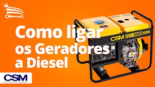 Como ligar os Geradores a Diesel CSM  Loja do Mecânico [upl. by Noelyn]