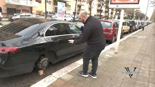 Razzia di pneumatici senza fine auto su 4 cunei Il barese sulle nuvole quotNon si vedeva da 30 anniquot [upl. by Brosine]