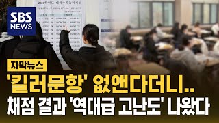 킬러문항 없앤다더니…채점 결과 역대급 고난도 나왔다 자막뉴스  SBS [upl. by Aubarta]