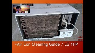 Air con Cleaning Guide  LG window type 1HP  TAGALOG [upl. by Ennaira797]