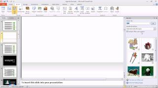 PowerPoint 2010  Insert ClipArt Video [upl. by Eihcra663]