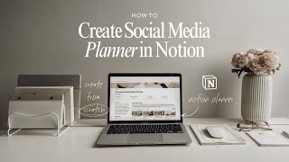 NOTION TUTORIAL 💻✨ How to Create Social Media Planner in Notion  Easy amp Aesthetic [upl. by Acinok935]