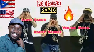 Daddy Yankee ft GUNITLloyd Banks amp Young Buck  ROMPE REMIX Reaction video 💥🔥 Kenian reaction 💯💯 [upl. by Arny]