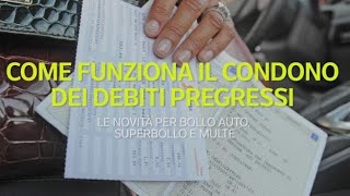 Come funziona il condono dei debiti pregressi chi accede alla sanatoria [upl. by Aekin]