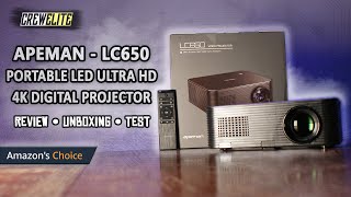 Apeman  LC650 Portable LED 1080P HD Digital Projector  With Ultra 4K Video Support REVIEW [upl. by Avahc333]