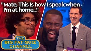 Richard Ayoades Real Voice Has Mo Gilligan In Near Tears  Big Fat Quiz [upl. by Enomys191]