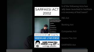 SARFAESI ACT 2002  Banking Awareness  Mr Sridhar TJ [upl. by Helen]