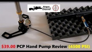 39 PCP Hand Pump Review 4500 PSI PCP Rifle Air Pump [upl. by Surtimed]