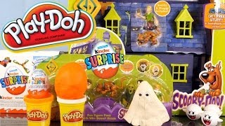 Play Doh Scooby Doo Mystery Mansion Full Playset Unboxing Kinder Surprise Egg  Disney Cars Toy Club [upl. by Lilak]